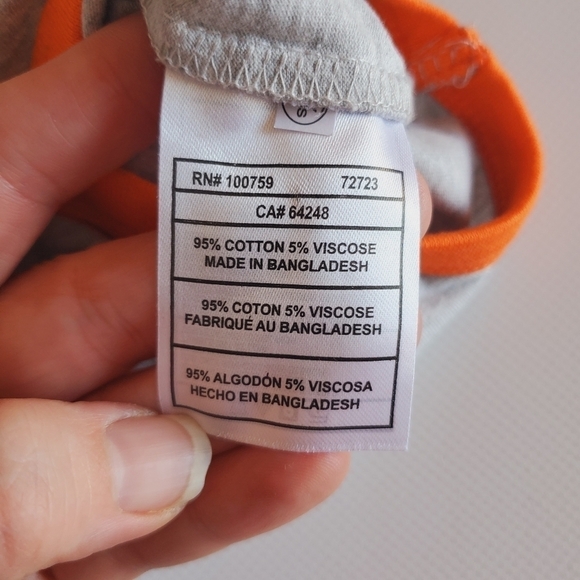 K1294 * Puma Boys Onesie Gray Blue Orange Size 3/6M - Picture 5 of 6